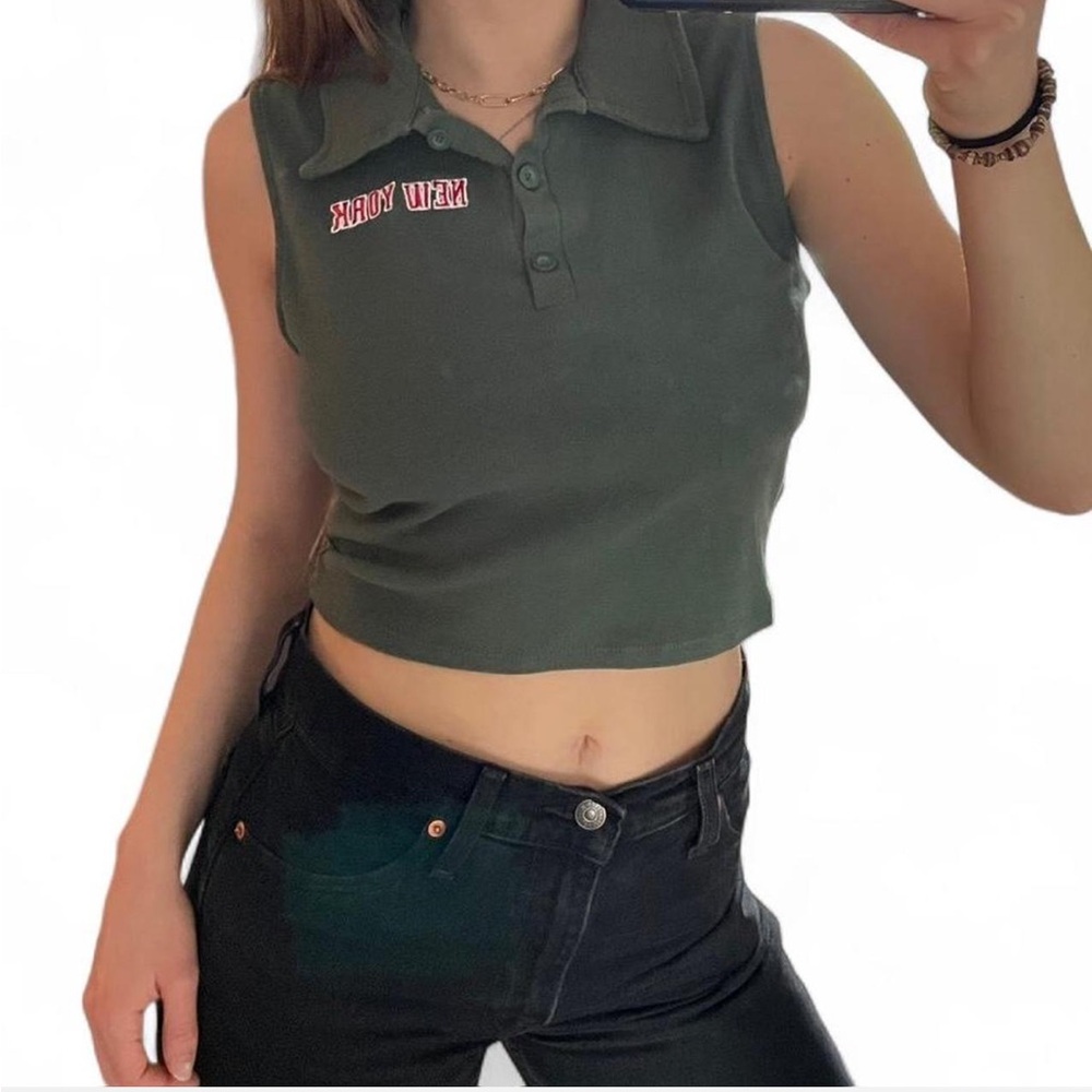 Green New York Tank Top